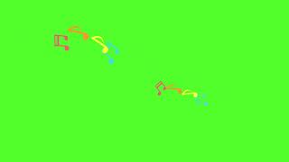 Flying Music Notes Effect Green Screen Cartoon Style Goolee Animation