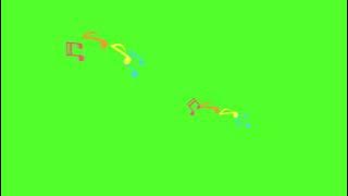 Flying Music Notes Effect Green Screen | Cartoon Style | Goolee Animation
