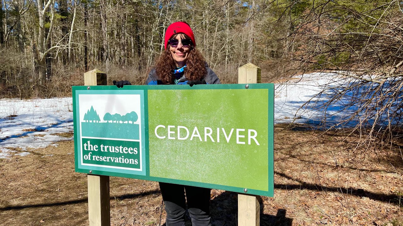 Icy trails, snow is melting ❄️ Great morning at Cedariver Trustees of Reservation ~ Millis Mass.