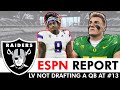 Espn report raiders unlikely to select a qb at pick 13 in the 2024 nfl draft  raiders rumors