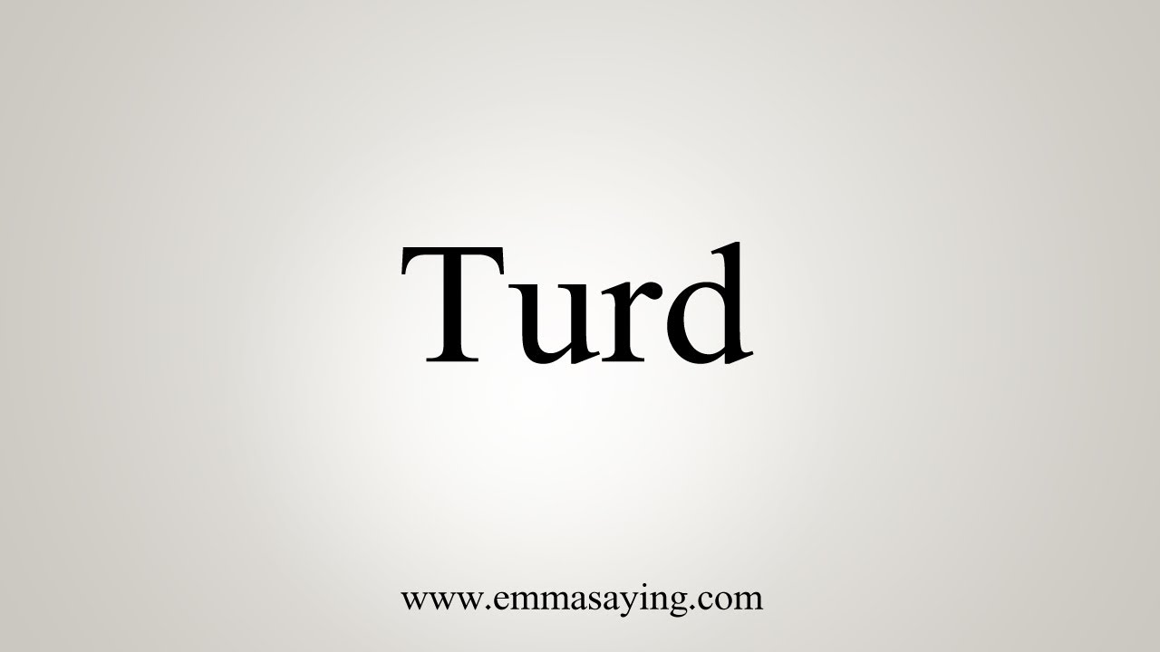 How To Say Turd