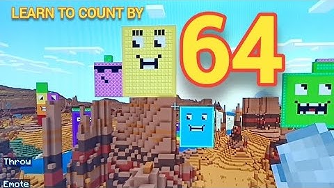 Learn to count by 64 with Noah, Minecraft Number blocks, kids learning songs