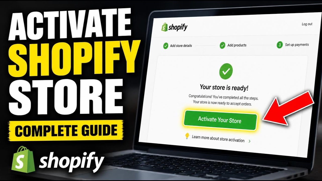 How to Activate Shopify Store - Complete Guide - YouTube