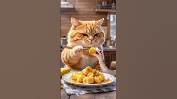 Chubby Cat Tries to Pull Out a Banana Tree 😂🐱🍌 #FunnyCat #CatShorts #CuteCats #Shorts #CatLovers