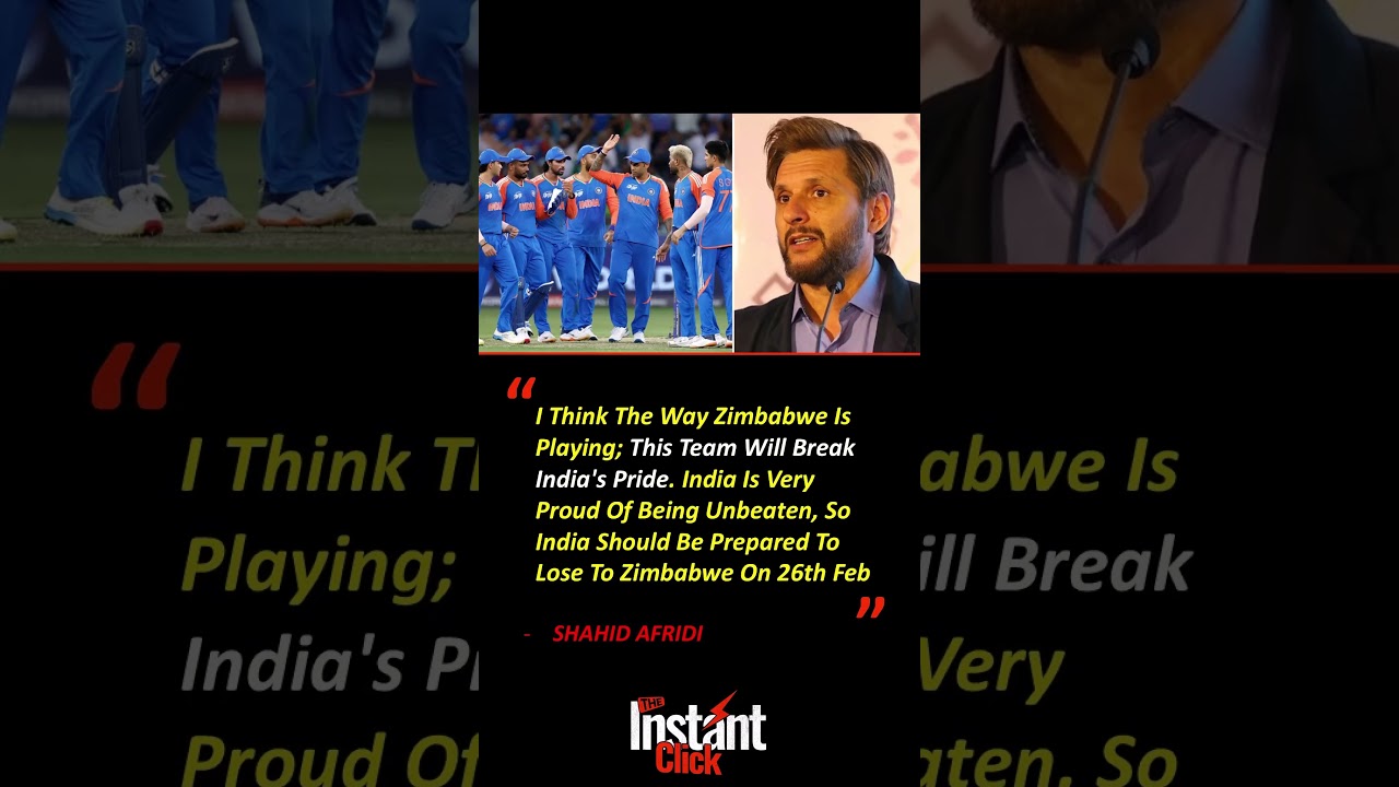 Shahid Afridi Warns India 😳 “Zimbabwe Can Break Their Pride!”