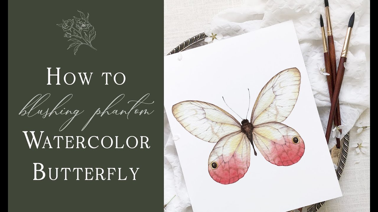 Как нарисовать простую акварельную бабочку с пошаговым руководством