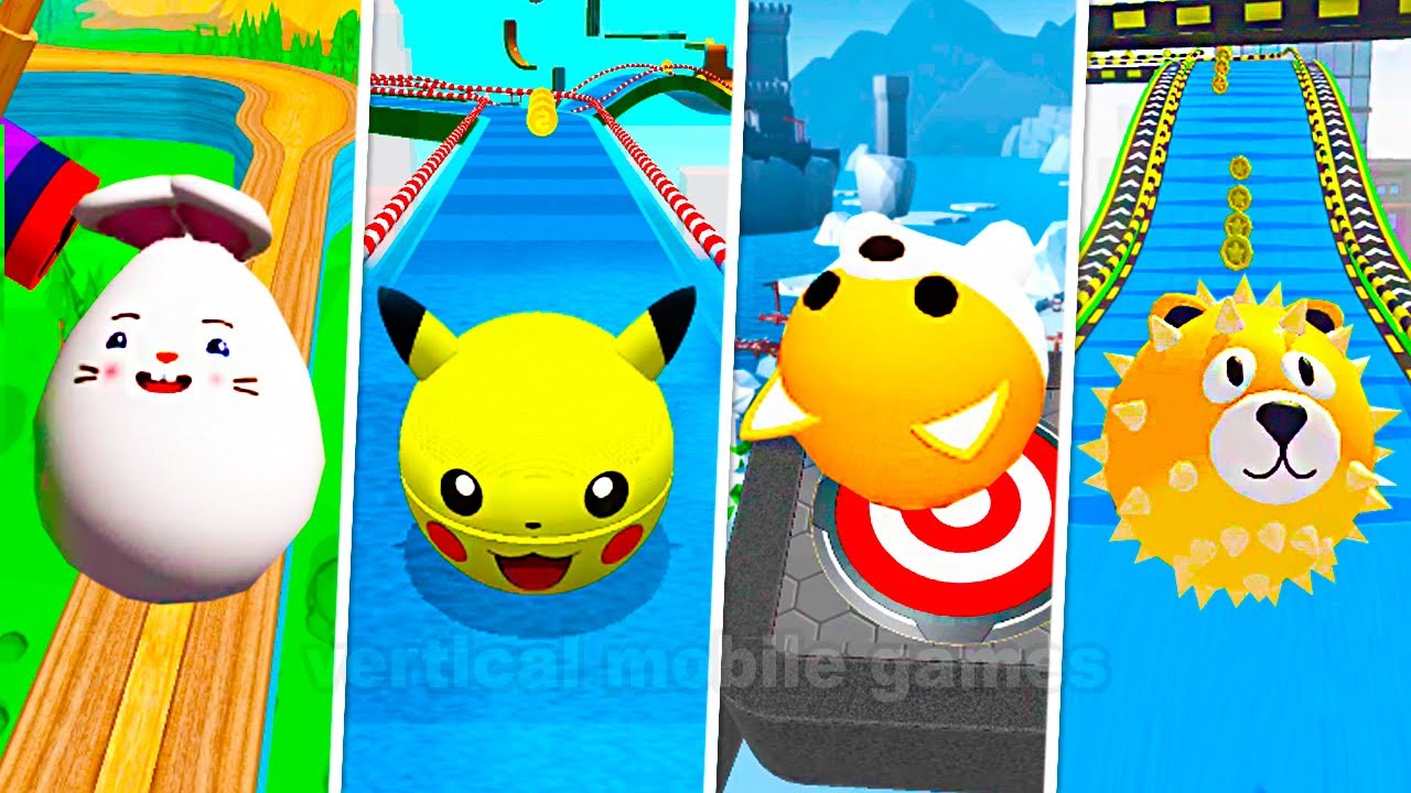 Going Balls vs Sky Rolling Balls vs Rolling Ball Sky Escape vs Action Balls - Funny Animals Race