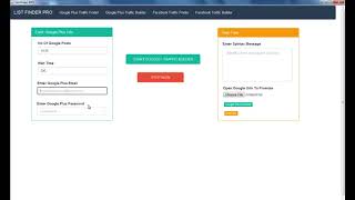 23   List Finder PRO Software  Google Plus Traffic Builder Interface screenshot 2