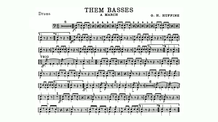 Them Basses March By Getty Herschel Huffine -Drums
