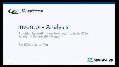 IDEA 10 Workbook Section 4 - Inventory Analysis