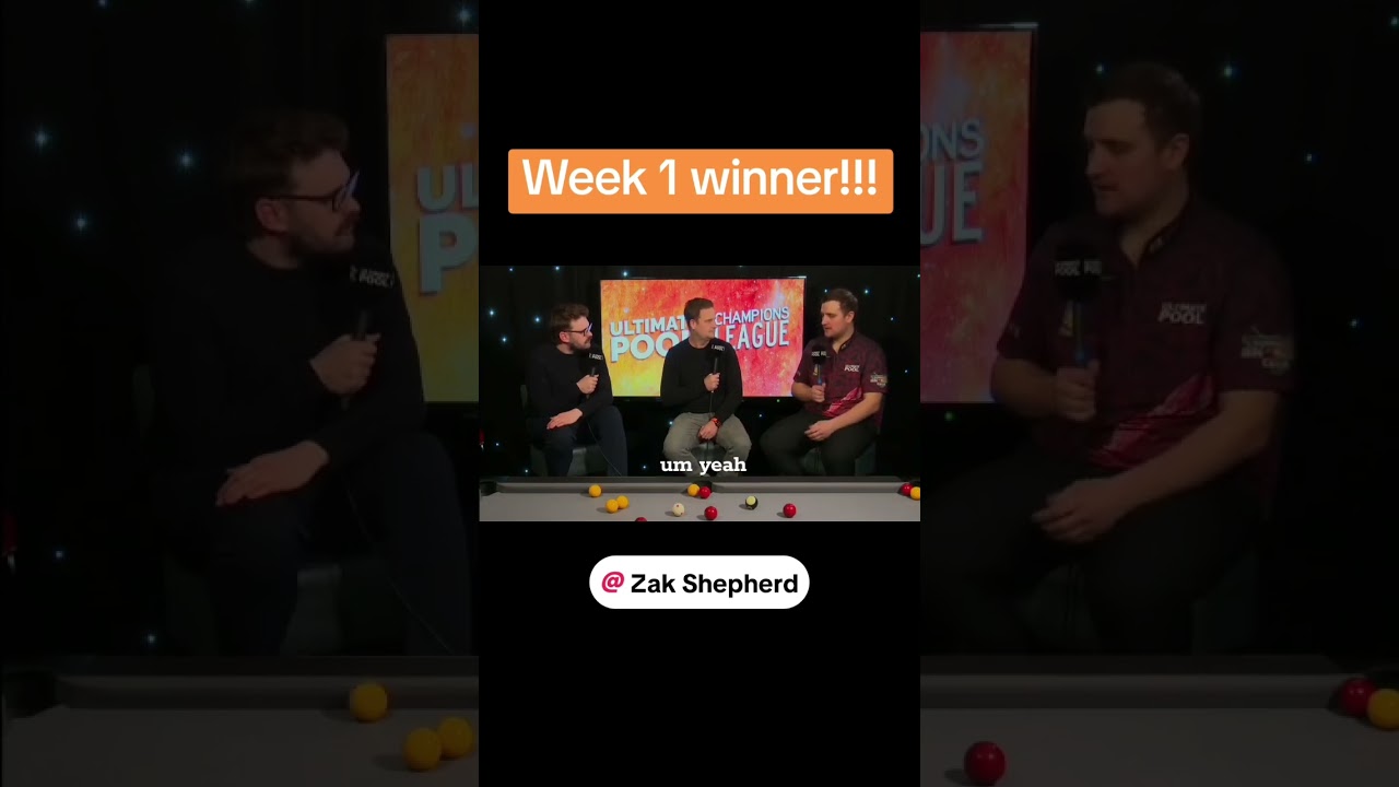 Image of video the Zak Shepherd Pool Professional. Thanks for the shout-out. 22