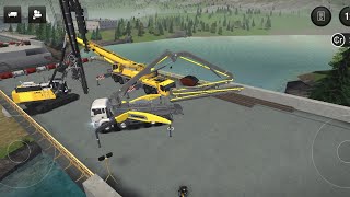 Construction Simulator 3 restarting. Bridge Construction (East) 2/3 - Episode 008