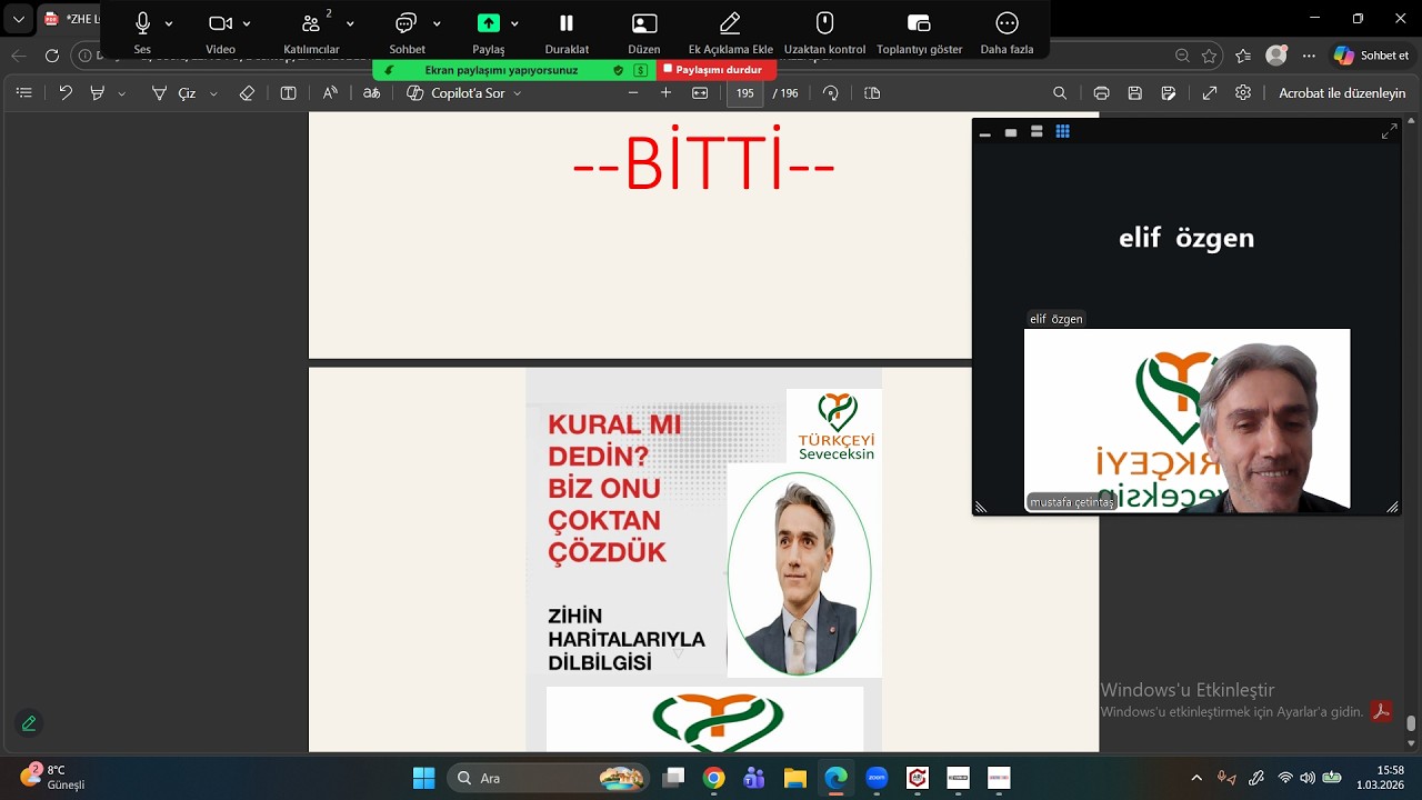 7. SINIF ÖĞRENCİMİZ ELİF  İLE ZİHİN HARİTALARIYLA PARAGRAF EĞİTİMİ