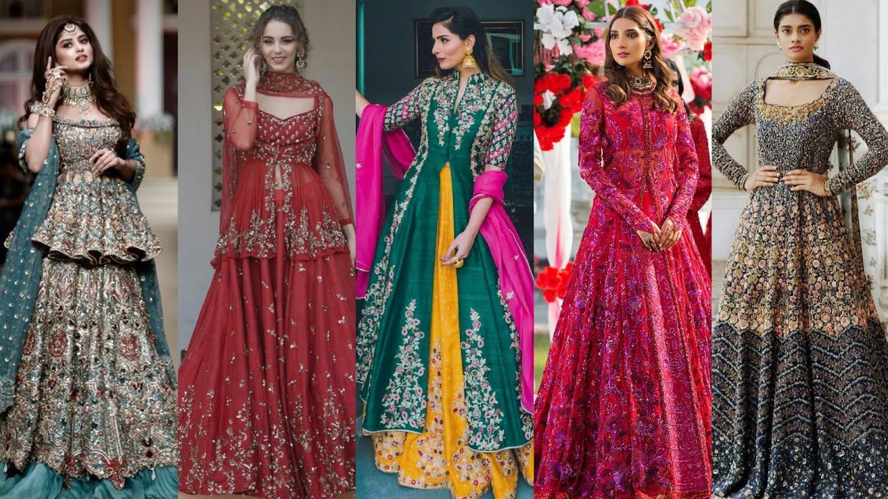 Heavy Wedding party ware Dress , Gown 2020 /Indian Wedding lookbook 2020-21fancy embroidery dress