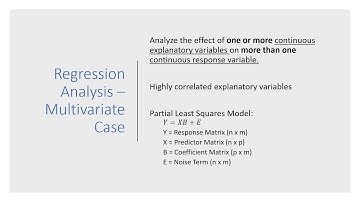 Partial Least Squares Regression Analysis
