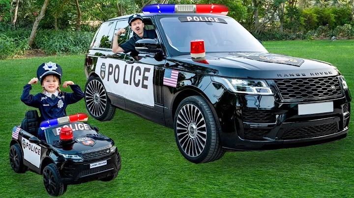 Five Kids are playing with a real police car + more Children's Songs and Videos