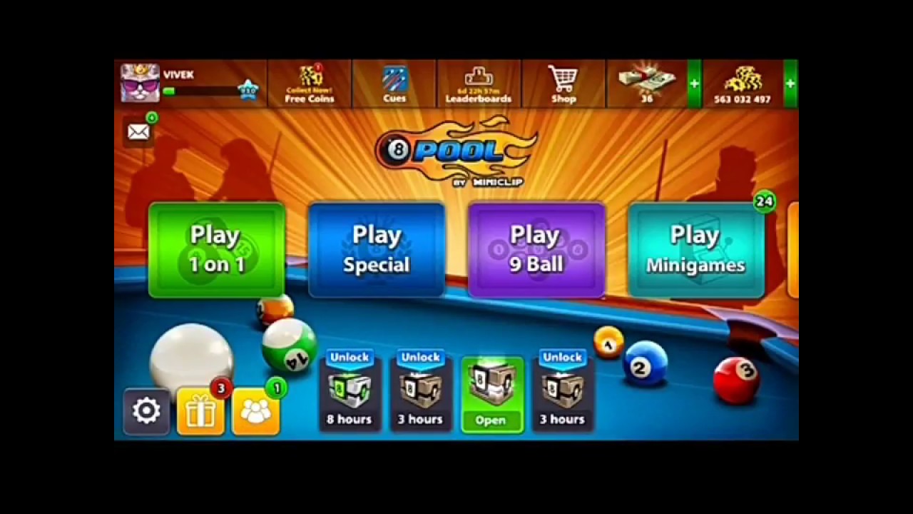 8 ball pool: Alone country trick 1000% work.