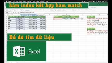 Sử dụng hàm Index và Match để dò tìm dữ liệu trong excel @nangbk