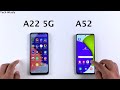 SAMSUNG A22 5G vs A52 Speed Test & Ram Management