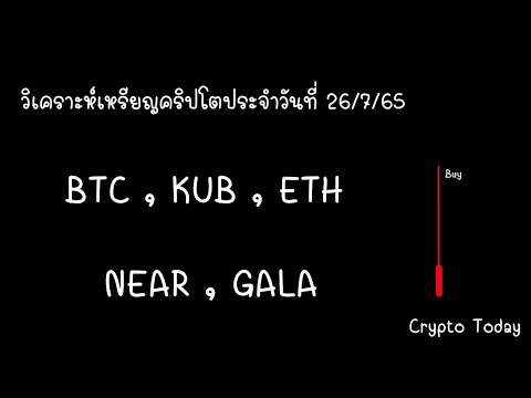 วิเคราะห์เหรียญคริปโตประจำวัน 5 เหรียญ BTCUSDT,KUB,ETH,NEAR,GALA วันที่ 26/7/2565