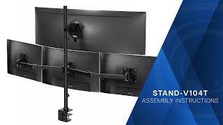 Mountup Quad Monitor Stand Mu3007 Fully Adjustable 4-Monitor Desk Mount