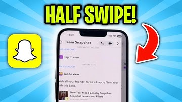 How To Half Swipe on Snapchat! (New Update) - 2024