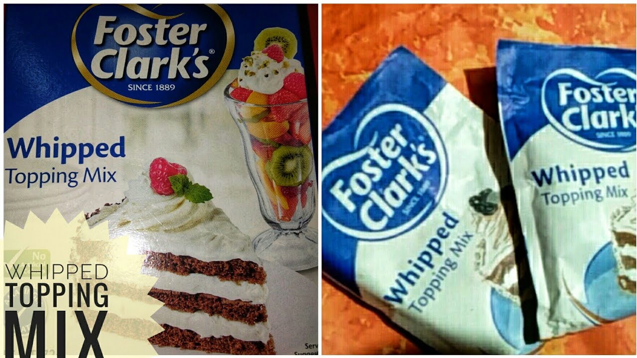 How to make foster clarks Whipped topping mix with hand whisk//Whipping