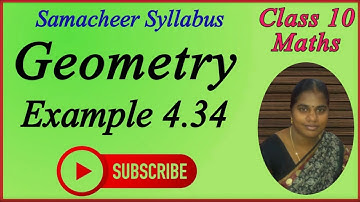 10th Maths | Chapter 4 - Geometry | Example 4.34