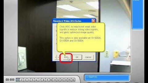 GeoVision Main System   AV Standard Video Attribute