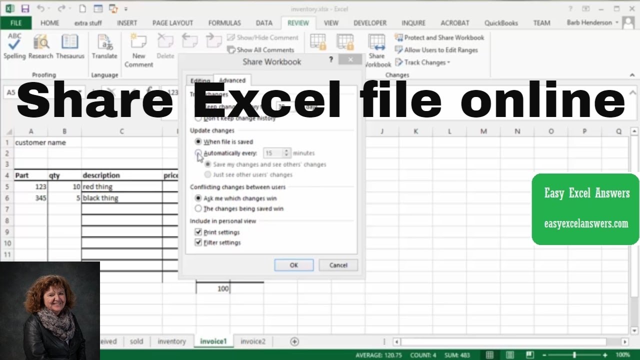 share-excel-file-online-youtube