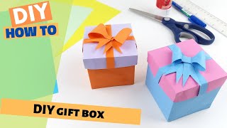 How to make a paper gift box with lid easy / DIY gift box [Best Gift box tutorial]