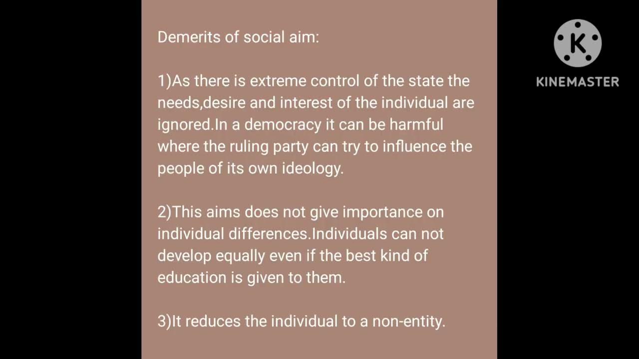 social-aim-of-education-and-its-merits-and-demerits-youtube