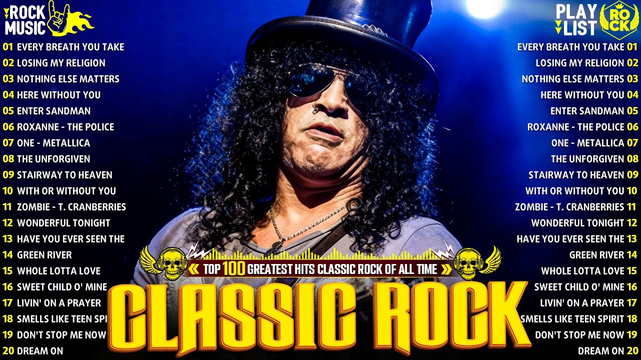 Best Classic Rock Songs Of All Time ⚡ Guns N' Roses, AC/DC, Nirvana, Queen, Metallica, Aerosmith, U2