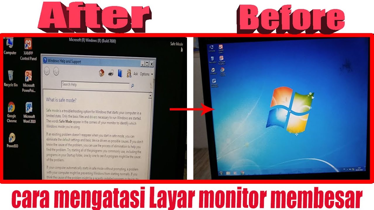 Cara mengatasi komputer atau laptop tiba tiba layar membesar safe mode