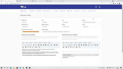 Nastavení administrátorského účtu ve WUE