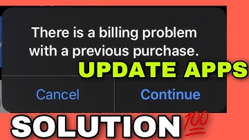 UPDATE APPS || Billing problem with a previous purchase!! Can
