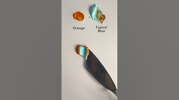 Orange+Blue Color mixing#art #colortherapyart #colormixing #fypシ #satisfying #colors #paintmixing nt