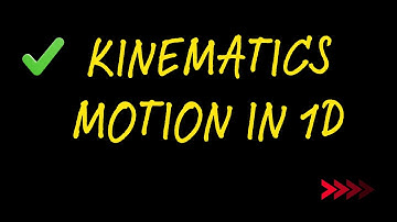 Motion in One Dimension - KINEMATICS | Position, Velocity, Acceleration, Free Fall | PHYSICS