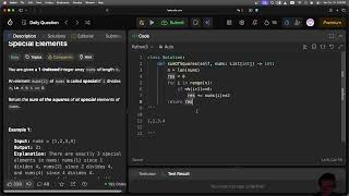 Solving Leetcode Daily 2778. Sum of Squares of Special Elements  in Python