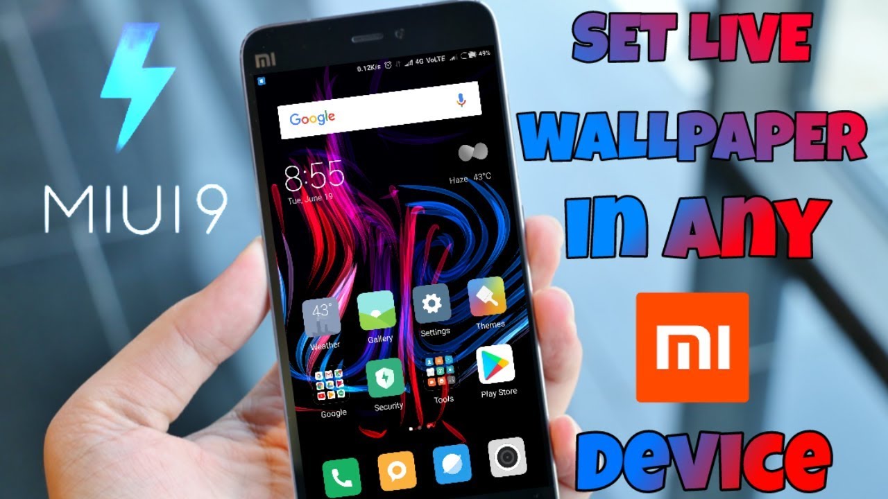 Set Live  Wallpaper  in any XIAOMI  MIUI 9 Devices Easily 