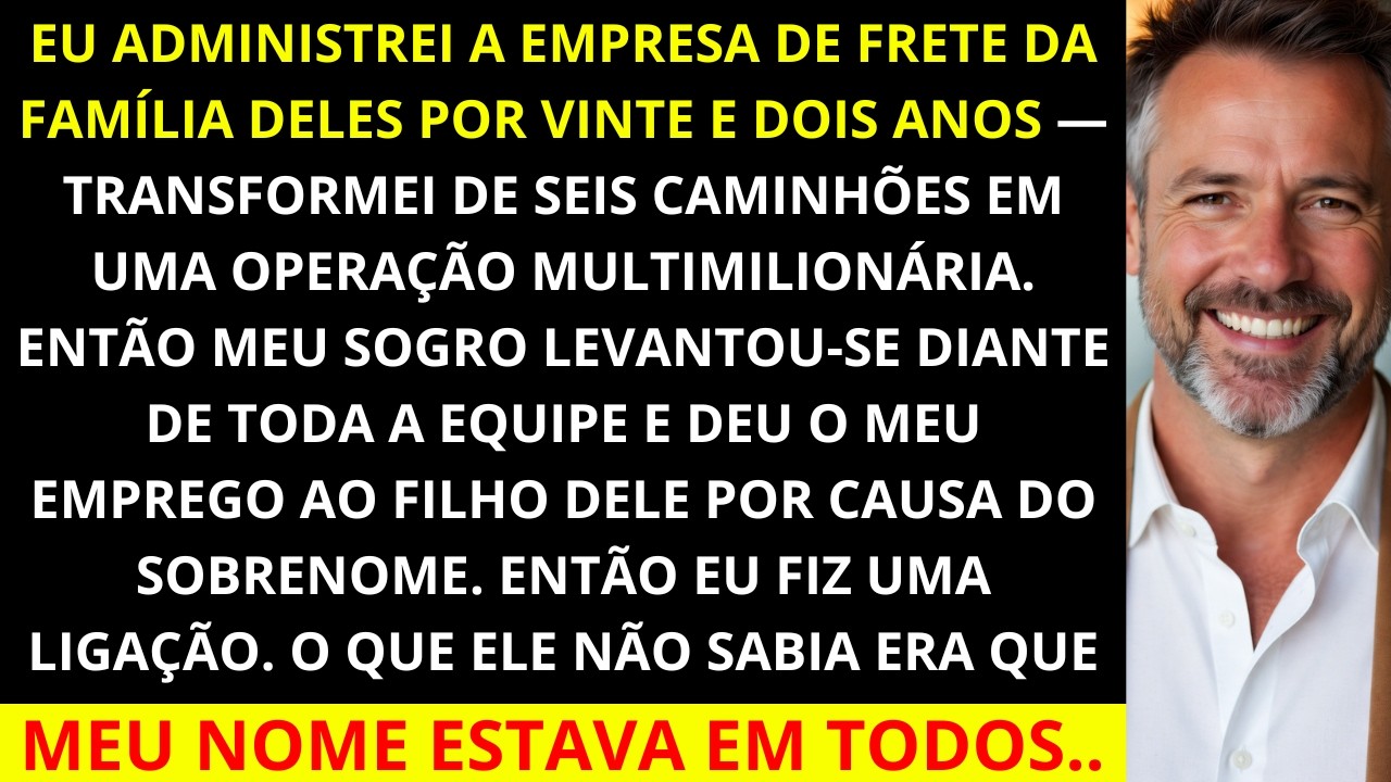 Depois de 22 anos construindo a empresa, meu sogro passou meu emprego para o filho dele — foi aí que