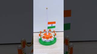 DIY Independence day flag hoisting craft / How to make INDIAN flag with paper / 15 August #shorts