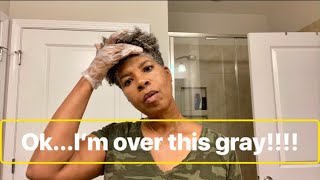 HOW I COLORED MY GRAY HAIR | NATURAL HAIR STYLING #naturalhair #howtomoisturizenaturalhair