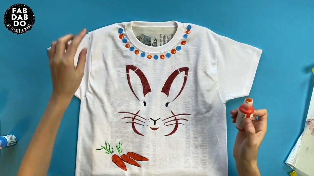Easter Bunny T-shirt Printing Kit (Follow Along Painting)
