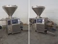 1486-156: Risco vacuum filling machine with lifter for 200 liter meat bins