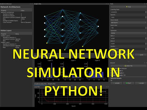 NEURAL NETWORK SIMULATOR FROM SCRATCH IN PYTHON USING NUMPY AND QT PYSIDE FOR VISUALIZATION