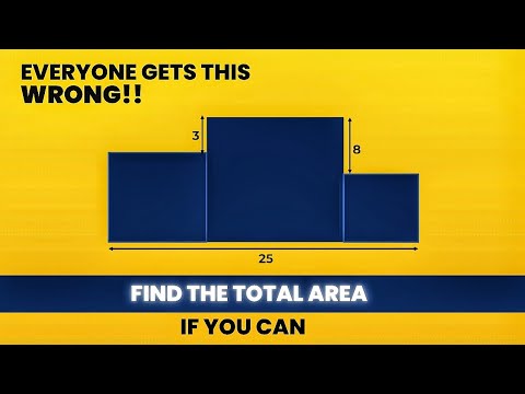 أوجد المساحة الكلية لهذا الشكل الصعب معظم الناس يغفلون عنه