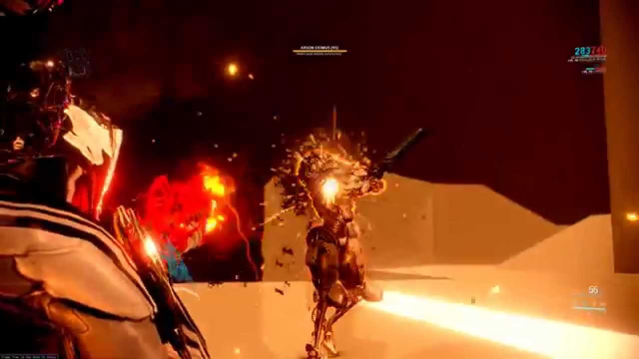 Warframe - Simulation: Boltor Prime VS Eximus 1 Corrupted Heavy Gunner L95