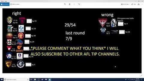 AFL ROUND 7 TIPS! 2019