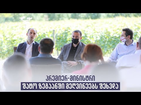პრემიერ-მინისტრი შატო ზეგაანში მეღვინეებს შეხვდა